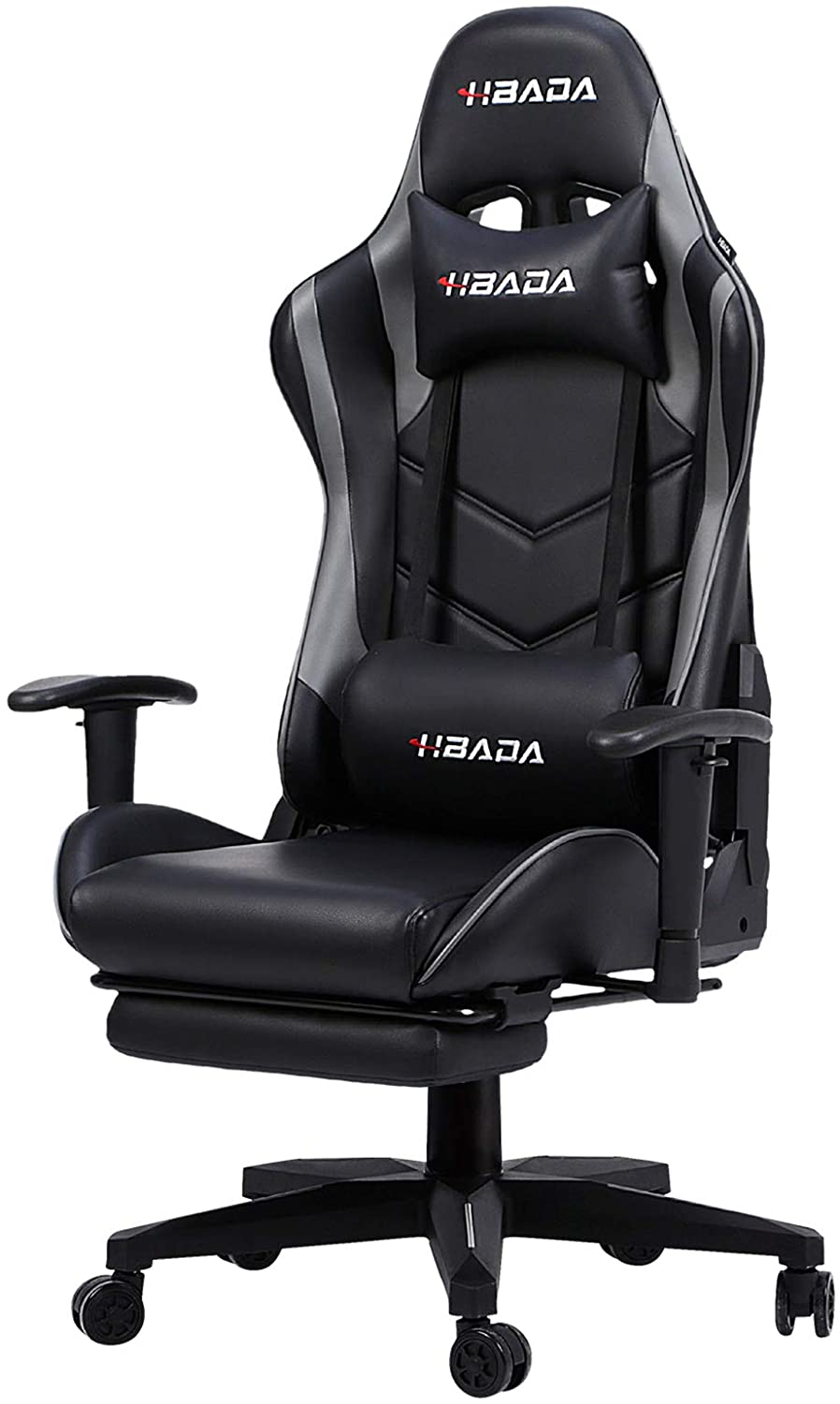 Headrest and Lumbar Support E-Sports Swivel Chair Hbada Gaming Chair Racing Style Ergonomic High Back Computer Chair with Height Adjustment 1-Year Warranty Gray Headrest and Lumbar Support E-Sports Swivel Chair Hbada Gaming Chair Racing Style Ergonomic High Back Computer Chair with Height Adjustment 1-Year Warranty Gray